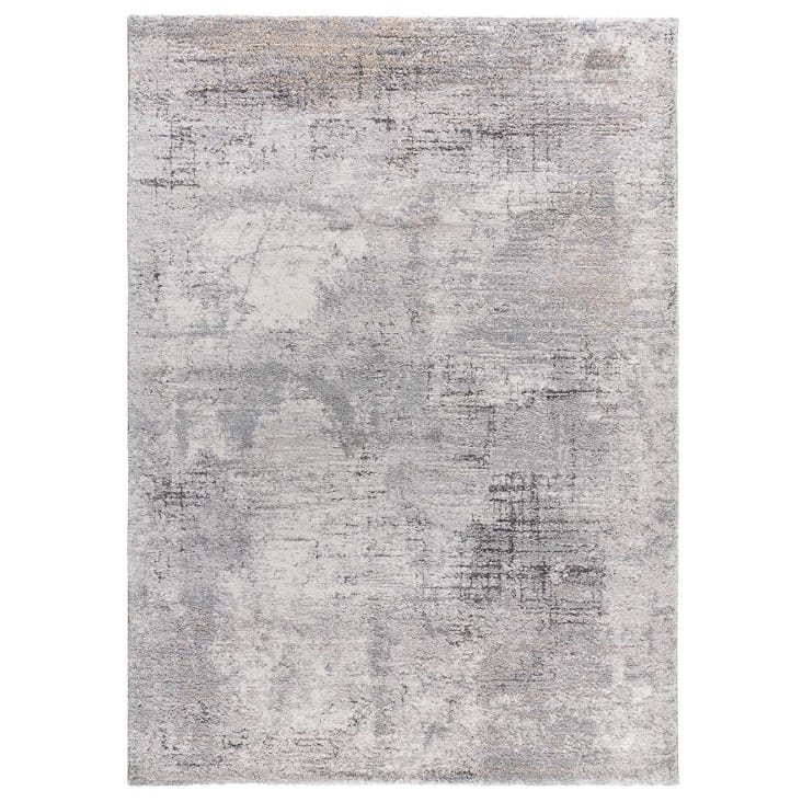 Tappeto in rilievo shaggy astratto grigio 140x200 cm-Kivet