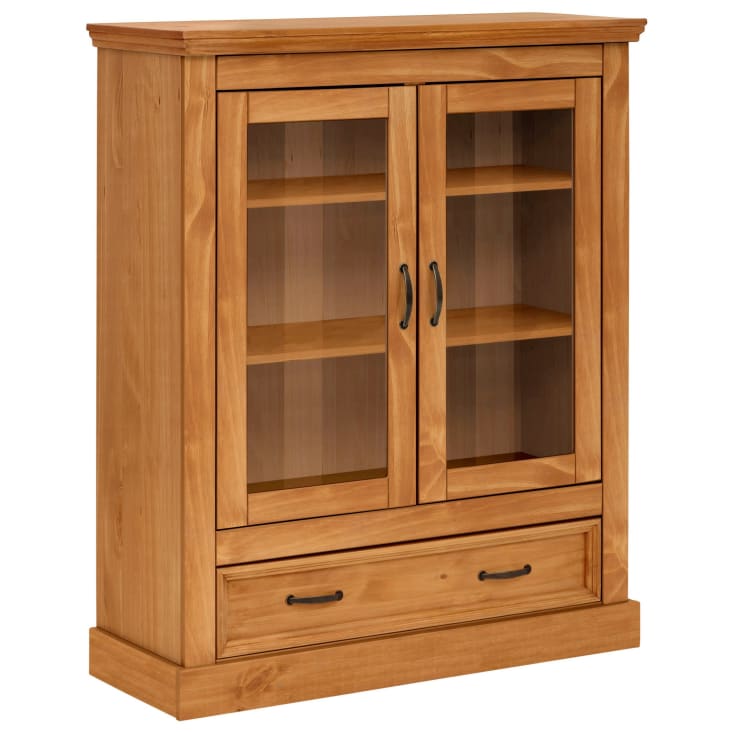 Credenza Con Vetrina 2 Ante | 2 Cassetti + Armadietto | Legno Robusto Bianco | Per Sala Da Pranzo - Foto 3