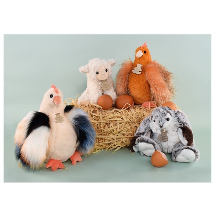 1 ensemble Kawaii poussin famille jouets en peluche poulet mère poussin bébé poupées en peluche Simulation poule avec nid animaux en peluche enfants cadeaux  26