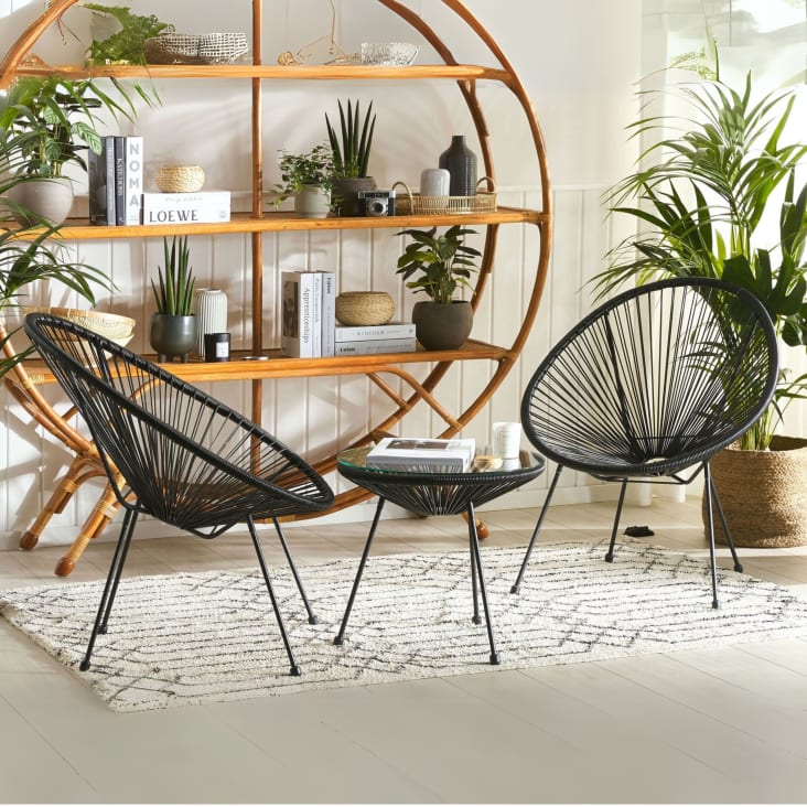 Tavolino Sedie Acapulco Maison Du Monde Set Da Esterno Nero