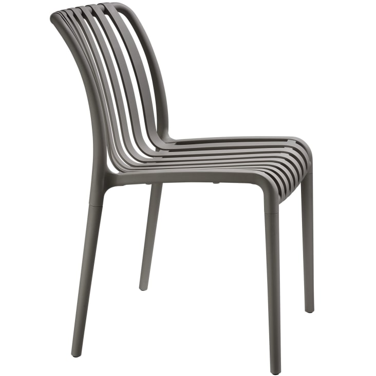 Set 6 Sedie Da Giardino LYMA Impilabili - Grigio Antracite, Struttura Acciaio E Seduta Textilene, Con Braccioli - Foto 7