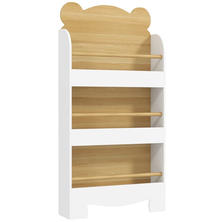 Bibliothèque en bois pour enfants avec roulettes universelles, étagère