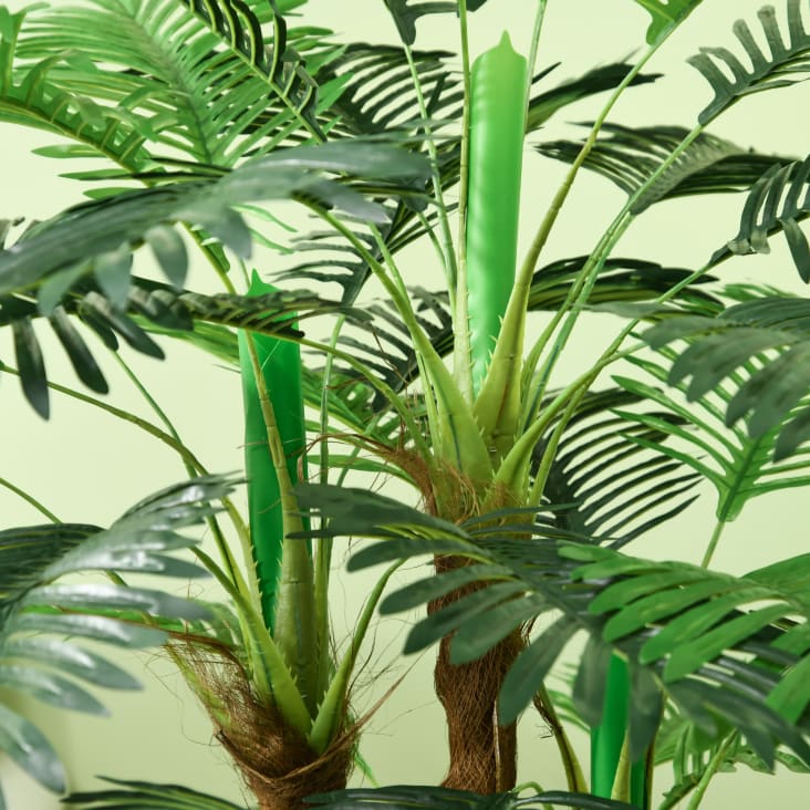 Arbre Artificiel Outsunny Alstonia Scholaris 1,2m - 693 Feuilles, Tronc Réaliste - Pot Inclus