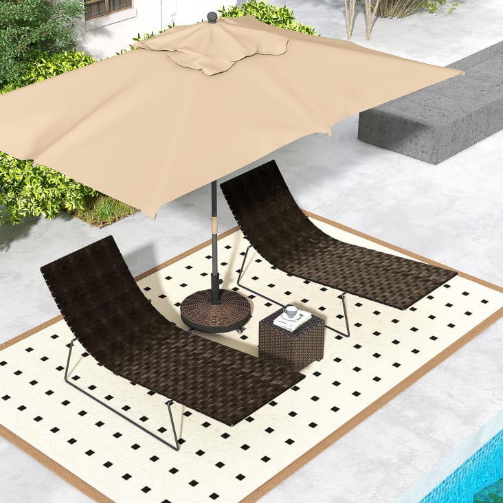 Pied De Parasol à Remplir Outsunny - Support Pour Parasol Ø38-48mm Jusqu'à 3m