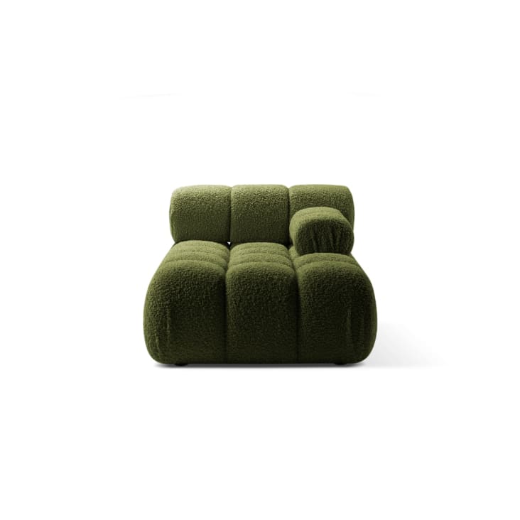 Méridienne droite en bouclé vert