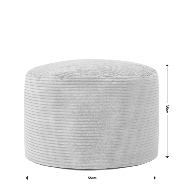 Lounge Pug Poltrona Pouf Sacco Sabine Velluto A Coste Grafite– Big - 8