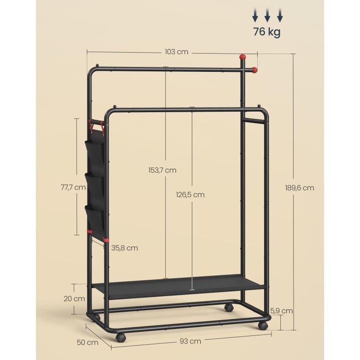 Burro Para Ropa Resistente Burro Para Ropa, Perchero De Doble