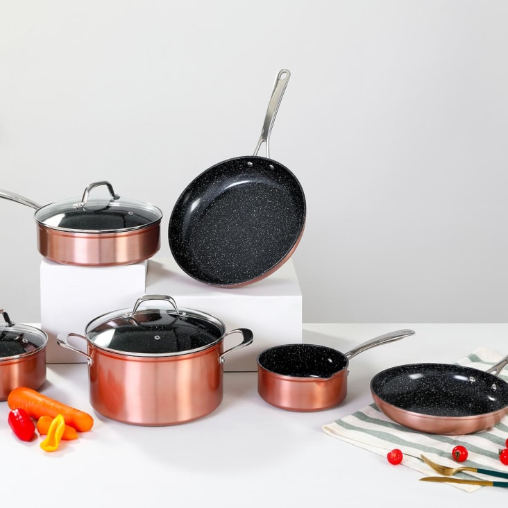 Lot D 3 Poêls N Pirr 20 24 28cm Induction Cuivr Cnocco CC2001-COP Au Millur Prix