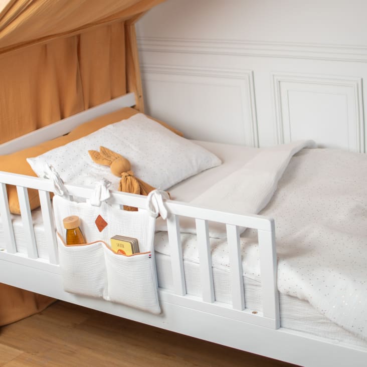 Taie D'Oreiller Bébé 40x60cm - 100% Coton Bio, Beige Argile, P'tit Basile