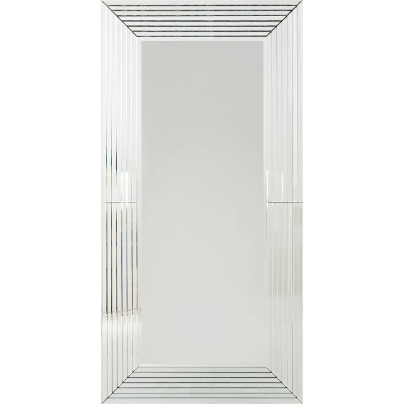 Spiegel mit verspiegeltem Rahmen, silber, 100x200cm LINEA