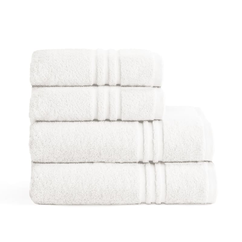 Set mit 4 weißen Baumwoll-700g Handtüchern (50x100)+(70x140) Toallas premium
