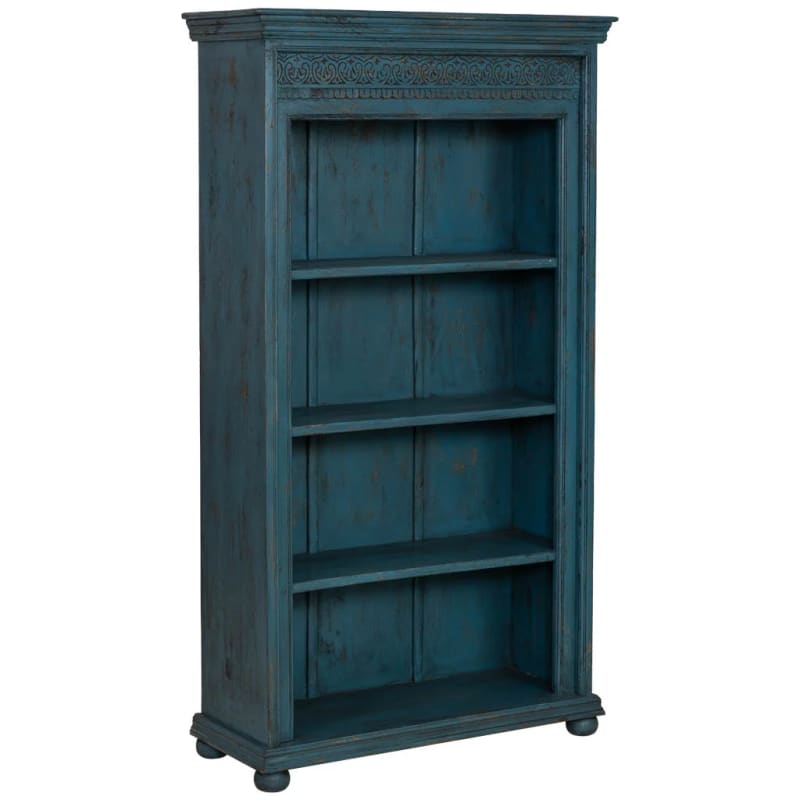 Bücherregal aus Holz, 100x40x180 cm (H), Blaues Dalian