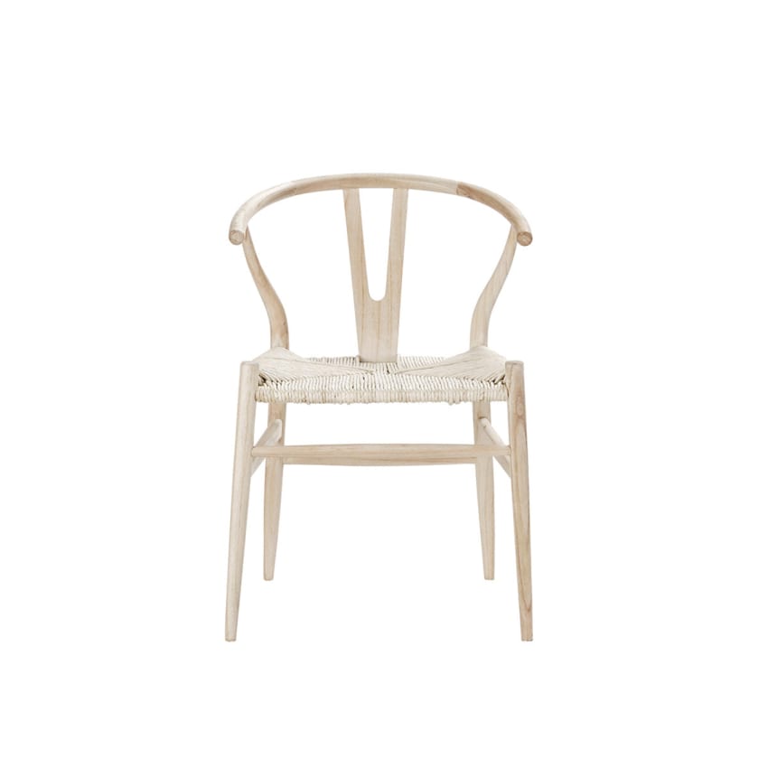 Sedia in legno mindi con seduta intrecciata Camille Maisons du Monde