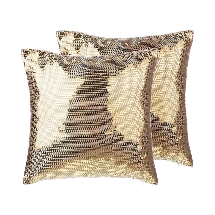 Cuscino Quadrato TODAY 40x40 Cm – Piuma D'Oca E Cotone Con Fodera Rimovibile E Tubazioni – Colore Oro