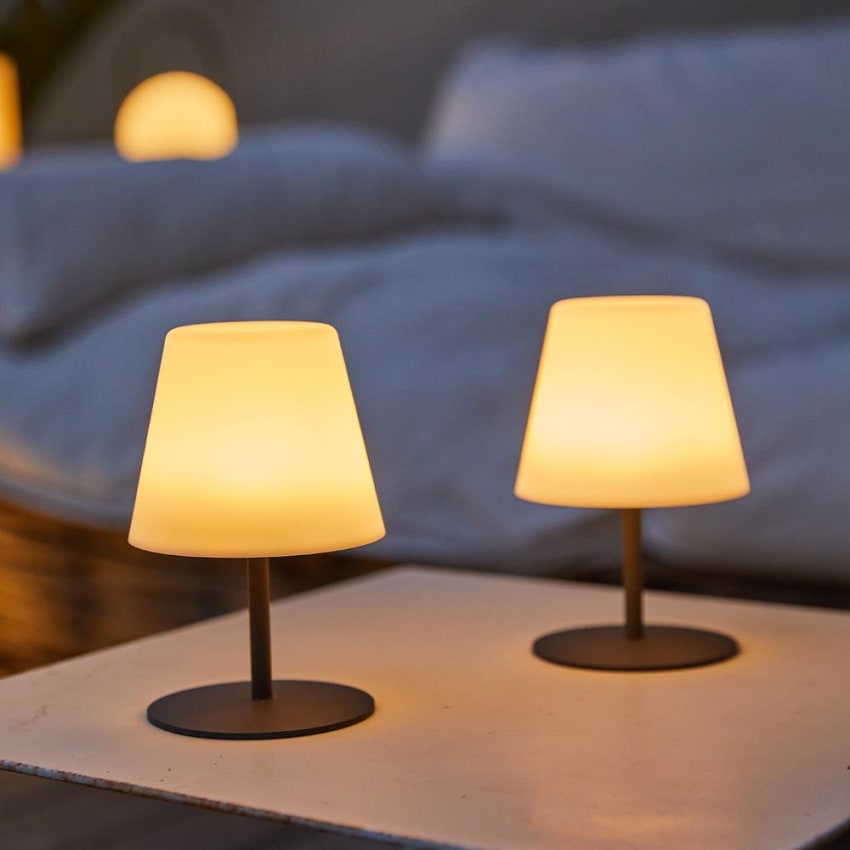 Lampada a led da tavolo Swap mini pro Blu ricaricabile e dimmerabile