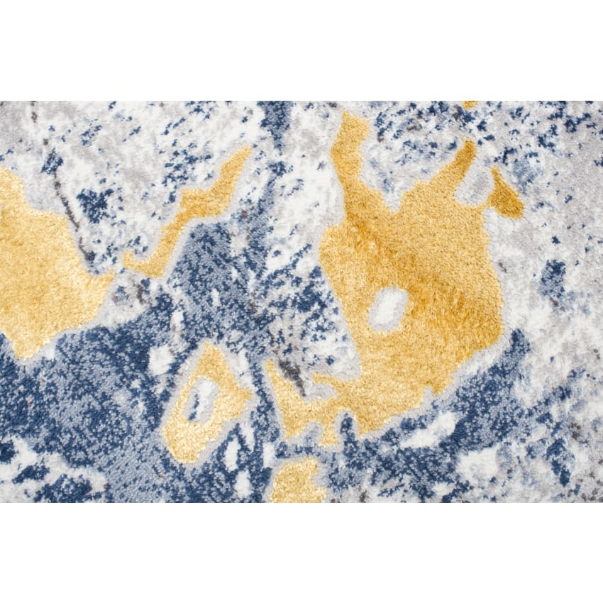 Tappeto Moderno Effetto Marmo Geometrico – Gradiente Blu Oro Viola Grigio, Stampa 3D Antiscivolo, Per Soggiorno E Camera Da Letto (Colorato 4, 50x120 Cm)