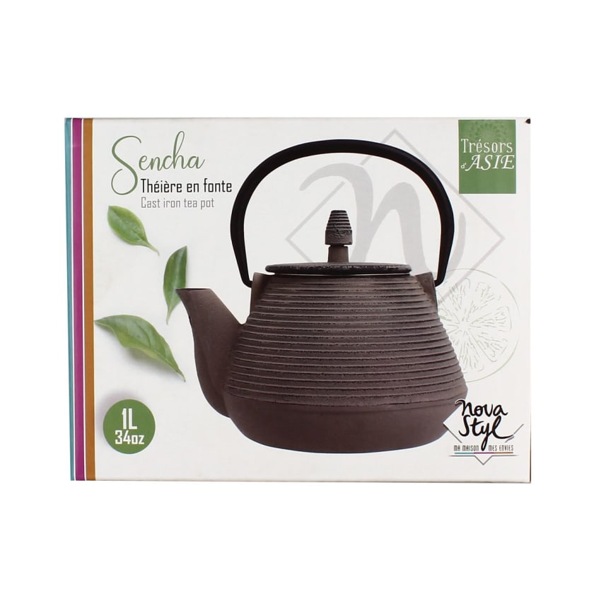 Théière - Rosenstein & Söhne - 1,25 litre - Fonte - Vert cuivre