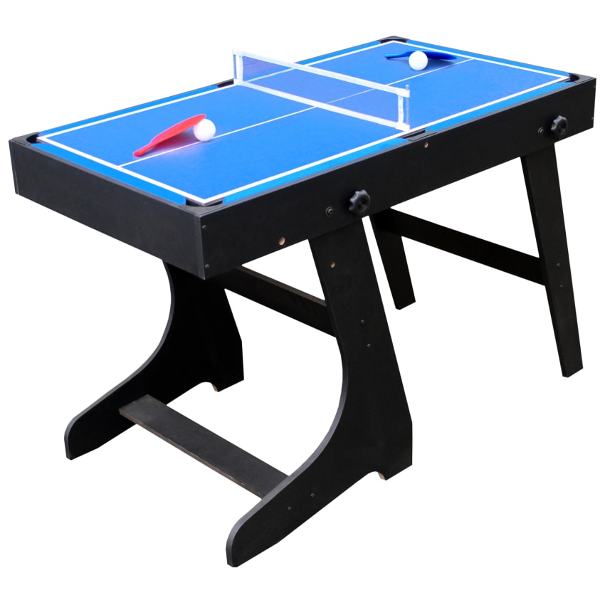 Tavolo da gioco 4 in 1 - Calcio balilla con aste telescopiche, hockey, basket