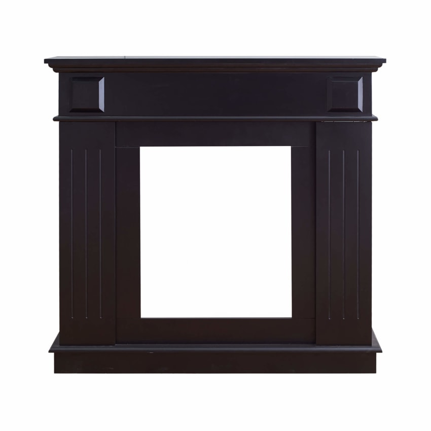 Kaminumrandung 100x109x26 cm aus MDF, schwarz Modern
