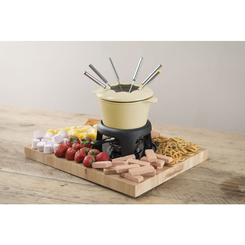 SERVICE A FONDUE Complet Fonte Emaillee Nomar Bruleur + 4 Piques EUR 70,00 - PicClick FR