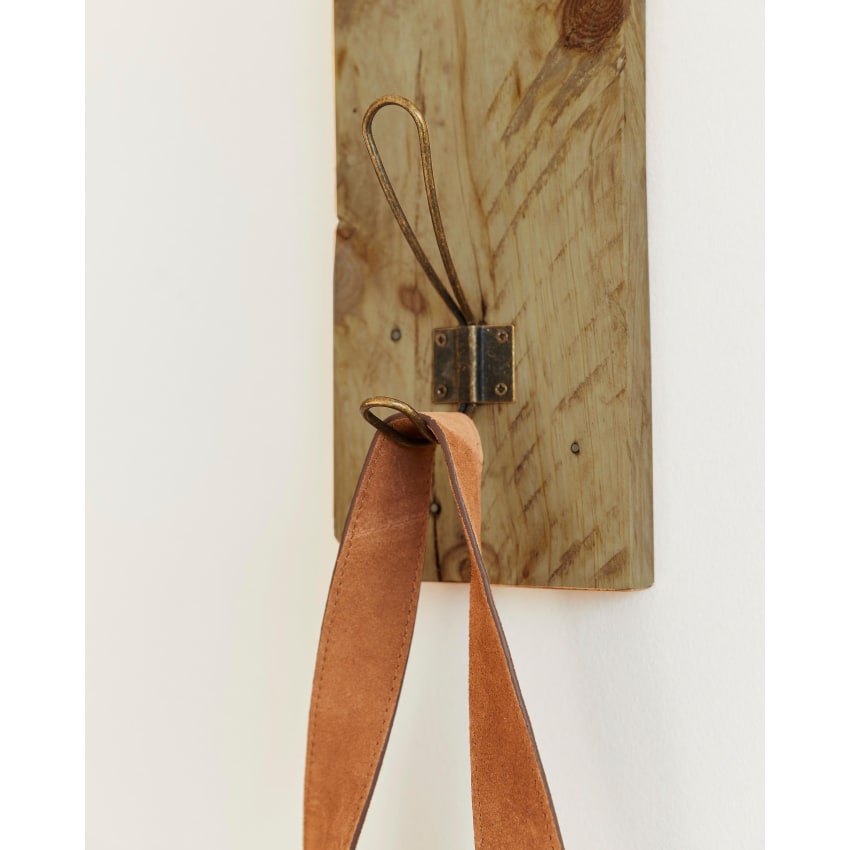 BirdRock Home Appendini A Ganci Tripli Da Parete - Porta Abiti In Legno Con Finitura Marrone E Ganci In Bronzo, 5 Ganci Robusti Per Ingresso, Camera, Bagno O Corridoio, Include Kit Di Montaggio