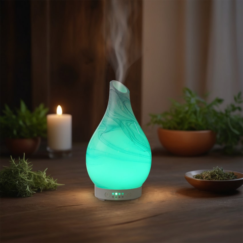 VASANA 1 diffusore in vetro da 100 ml, vuoto, trasparente, diffusore per aromaterapia, ricaricabile, da viaggio, per campioni di aromi, diffusori, vaso, per aromaterapia, fai da te, uso domestico