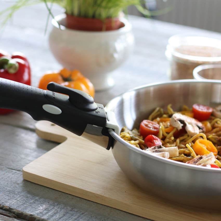 Poignée Tefal Poignée Amovible Cuisinox Asana - Bakélite Noire & Inox Pour Casseroles Accessoire Cuisinox Asana