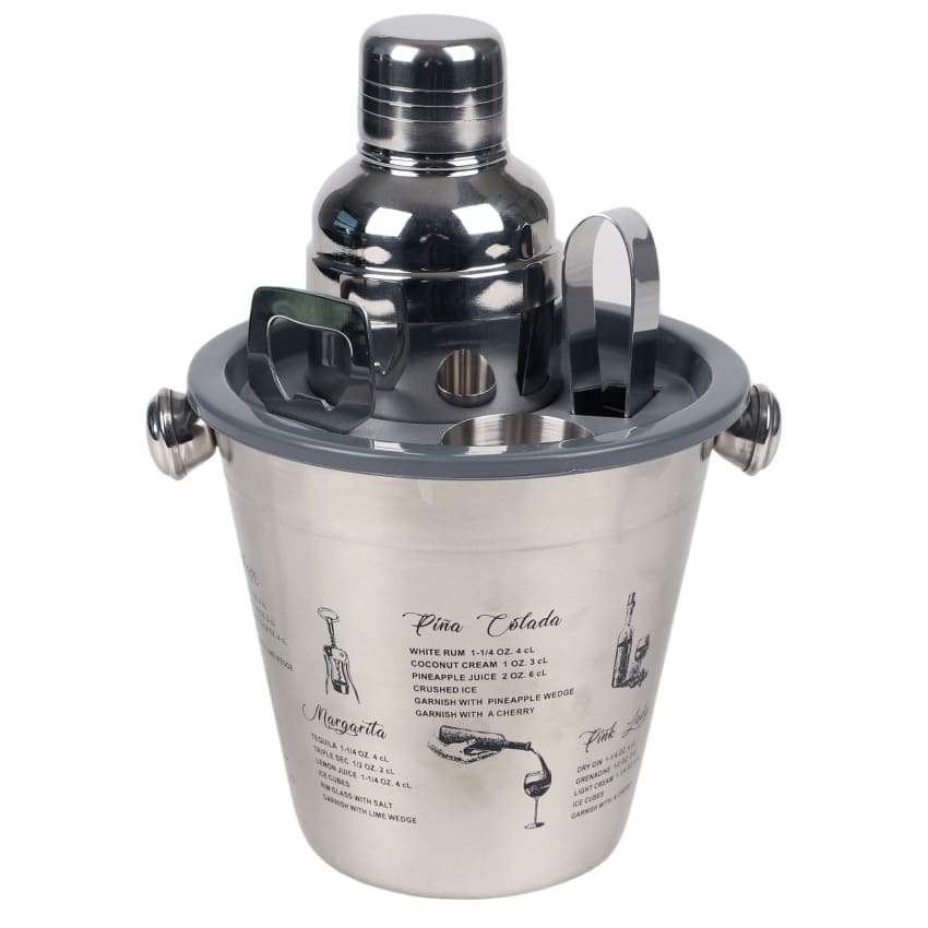 Seau à Glaçons 1,3L En Acier Inoxydable Avec Couvercle, Pince Et Filtre - Idéal Pour Bière, Champagne Et Vin