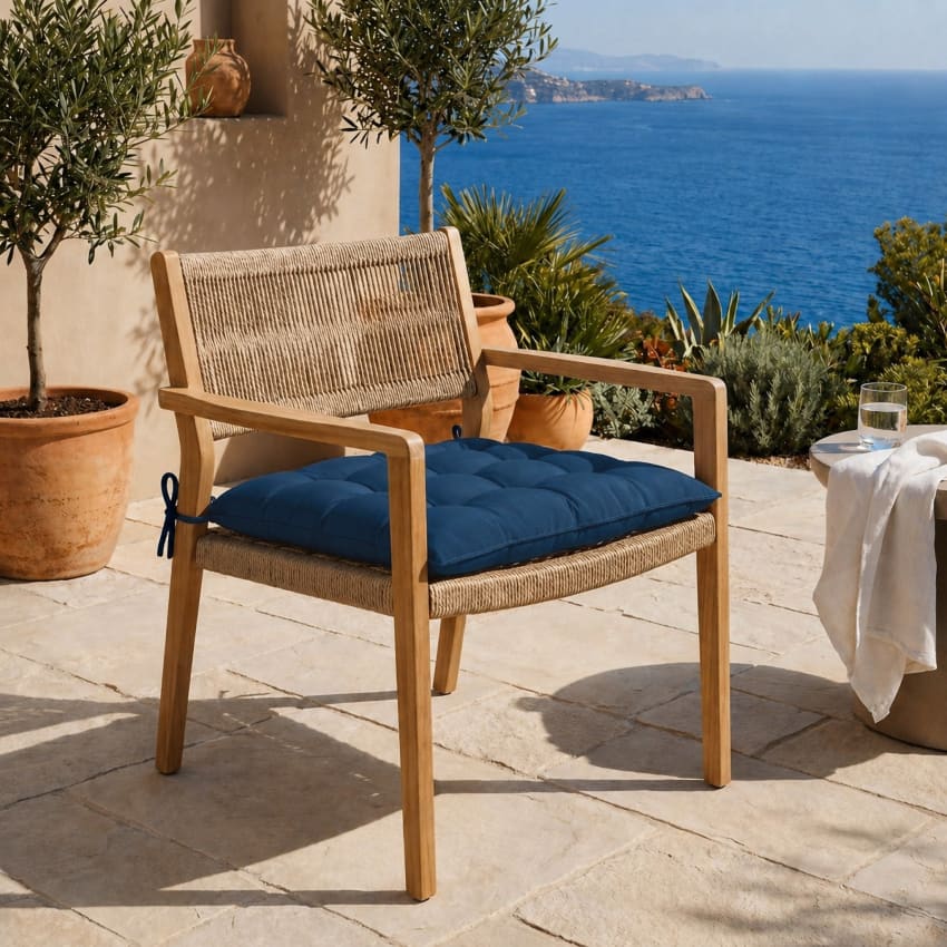 Set Di 2 Cuscini Rotondi Per Sedie Da Esterno Per Giardino E - 6