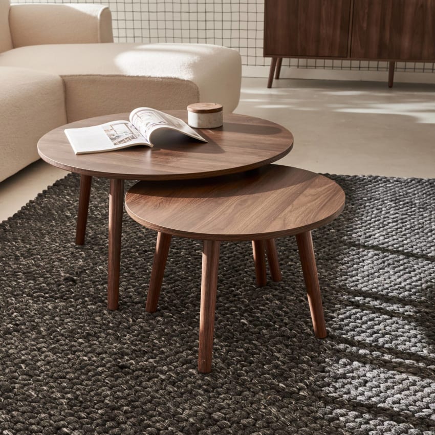 Tribesigns C Tavolino Laterale Versatile A 3 Ripiani Per Divano, Piccolo Comodino In Legno, Tavolino Da Snack Con Ripiani Portaoggetti Per Soggiorno, Camera Da Letto, Piccolo Spazio, Marrone Scuro