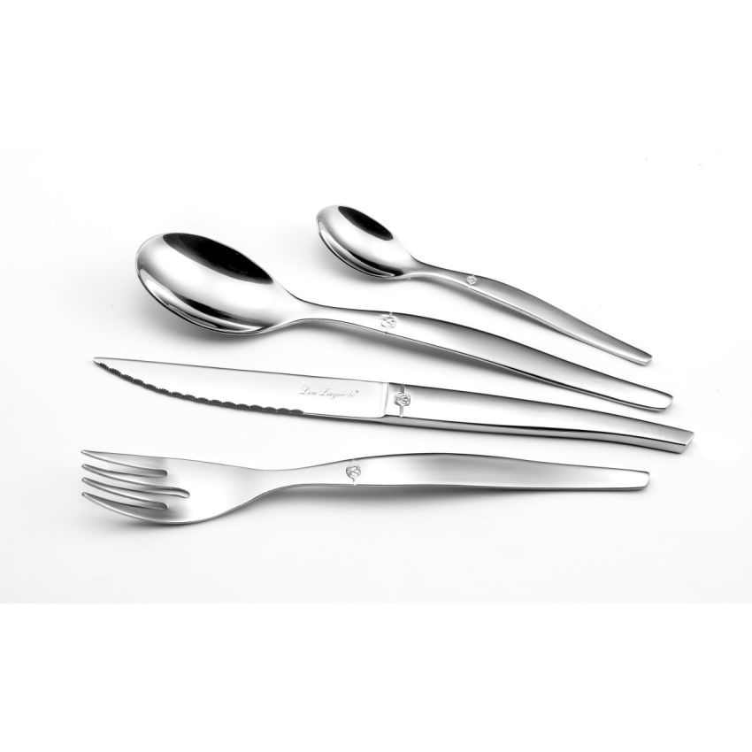 Set Posate Campeggio AEX 16 Pezzi Acciaio Inox – 4 Posate Lucidate A Specchio – Lavastoviglie E Regalo