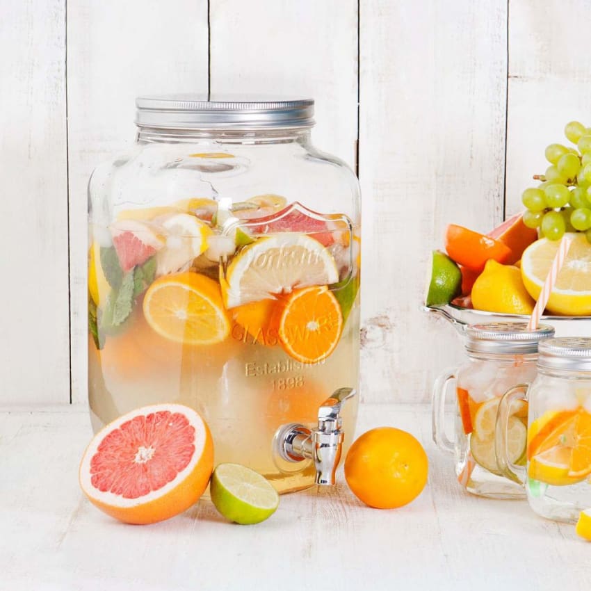 Récipient Cuisine Pratique Distributeur De Boisson Verre 8L Secret De Gourmet - Robinet - Transparent Distributeur Bonbon Récipient Cuisine Pratique Distributeur De Boisson Verre 8L Secret De Gourmet - Robinet - Transparent Distributeur Bonbon