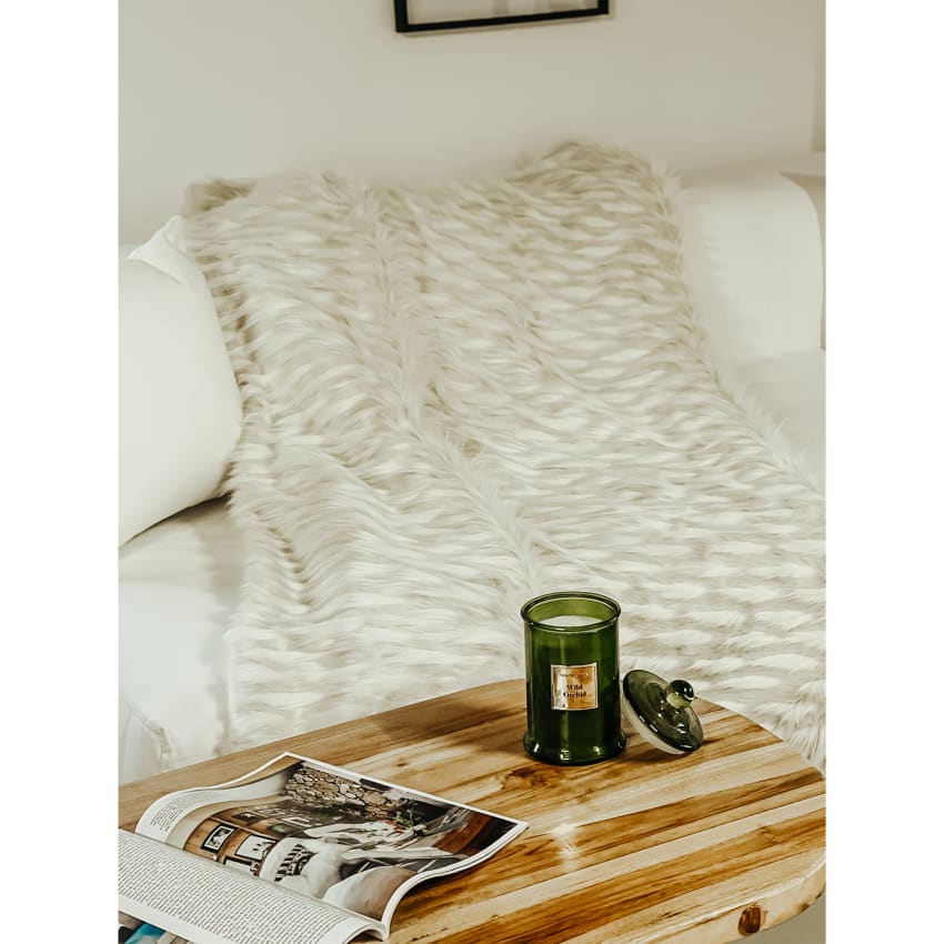 Coperta In Pelliccia Sintetica UnHide Marshmallow 152x203 Cm, Colore Carbone - 3