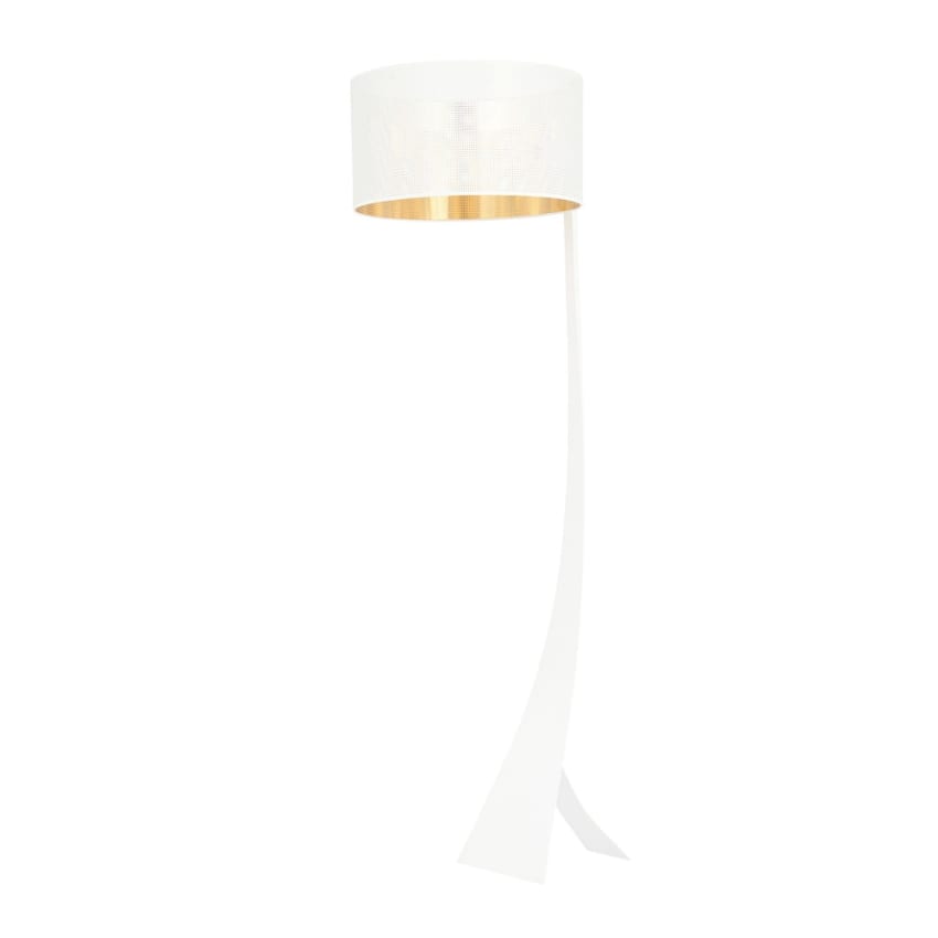 Lampada Da Terra Lucande Medira 2 Luci - Moderna, Bianca, Con Teste Orientabili Per Lettura