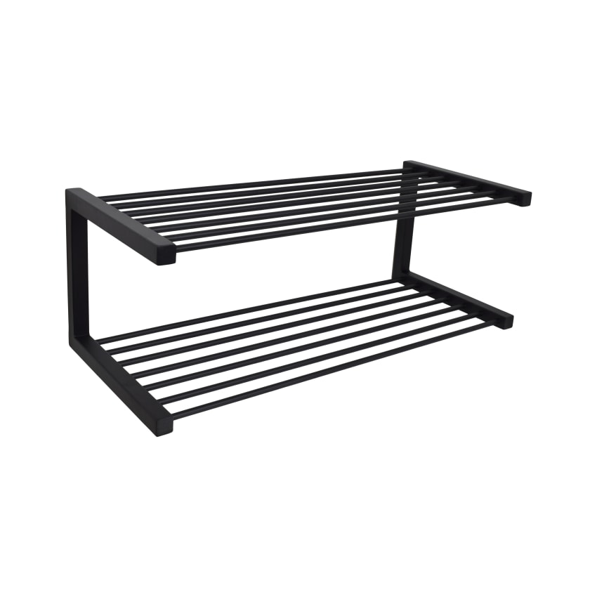 Wandschuhregal aus Metall, 70x25x30 cm, Schwarz