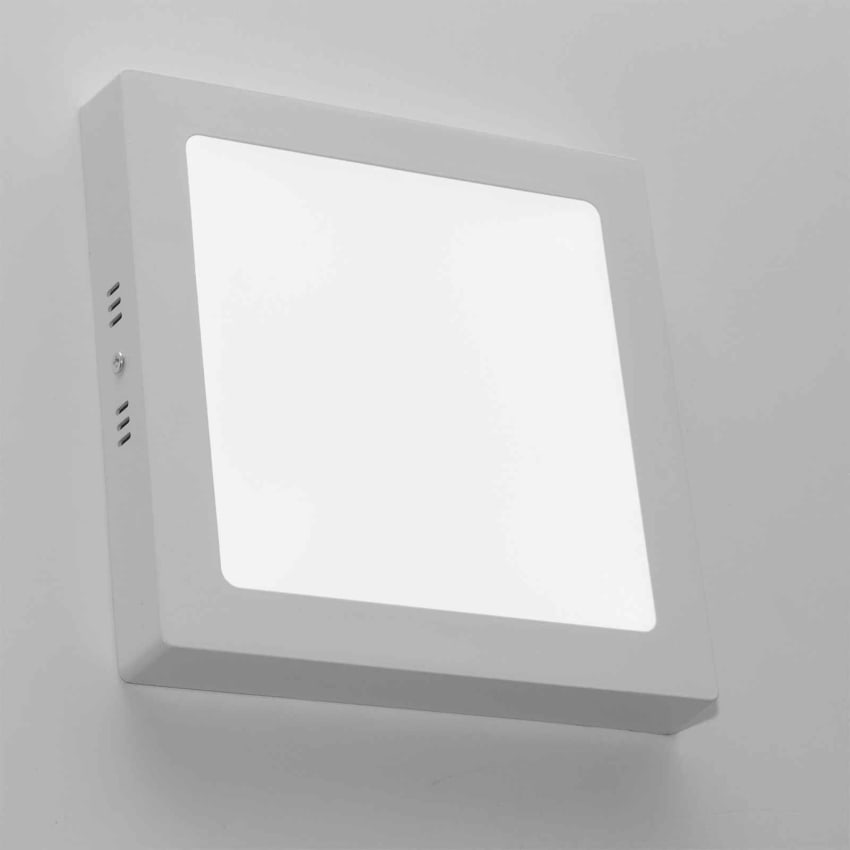 Plafoniera LED design quadrato leggero in metallo moderno, 30W 1820Lm bianco caldo, LxPxH 37x37x5,5 cm