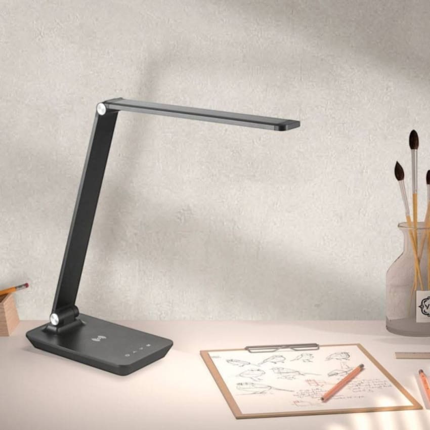 OUTON Lampe De Bureau LED 85,5 Cm Double Tête - 24W Puissante, Commande