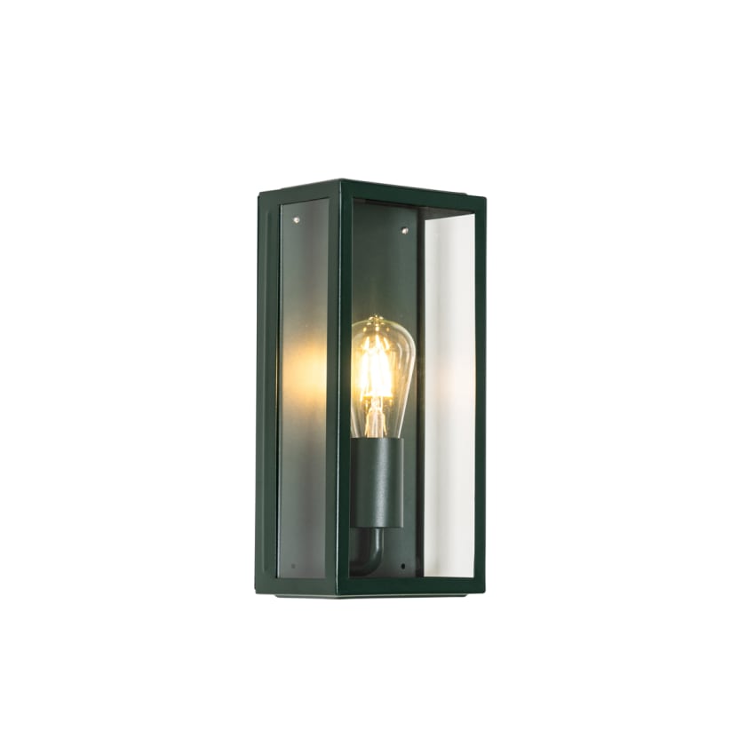 Lampada Da Parete Esterna Antica - IP44 Impermeabile, E27, In Ferro E Vetro, Colore Nero - Per Cortile, Giardino, Balcone, Terrazzo - 2
