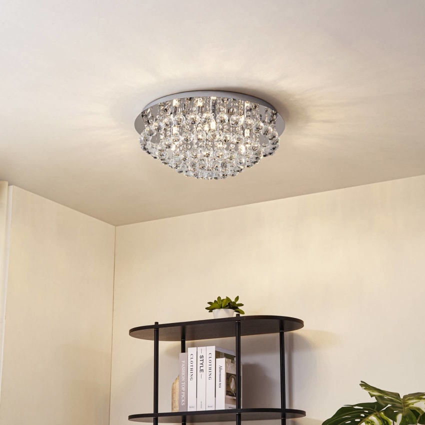 Lampada a soffto in cristallo all'ingrosso in Cina, stile artistico a bolle di vetro, luce moderna di lusso per camera da letto, illuminazione per sala da pranzo, bar, lampade a soffto a LED