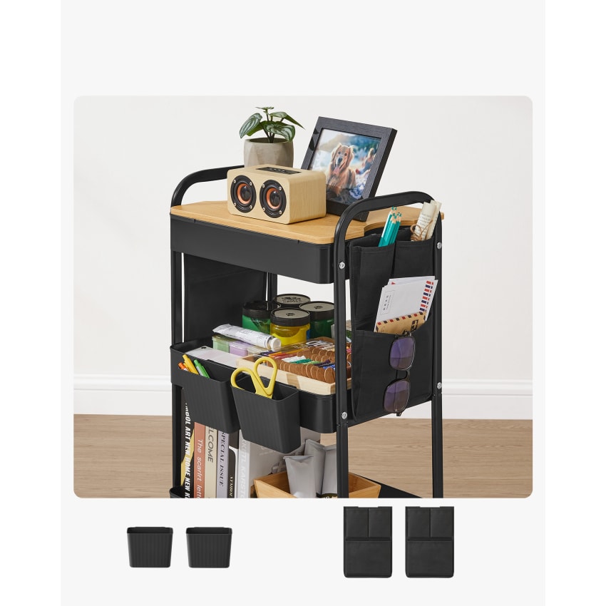 3-Tier Chariot de rangement en chrome avec étagères en fil métallique - Chine Chariot roulant, chariot utilitaire