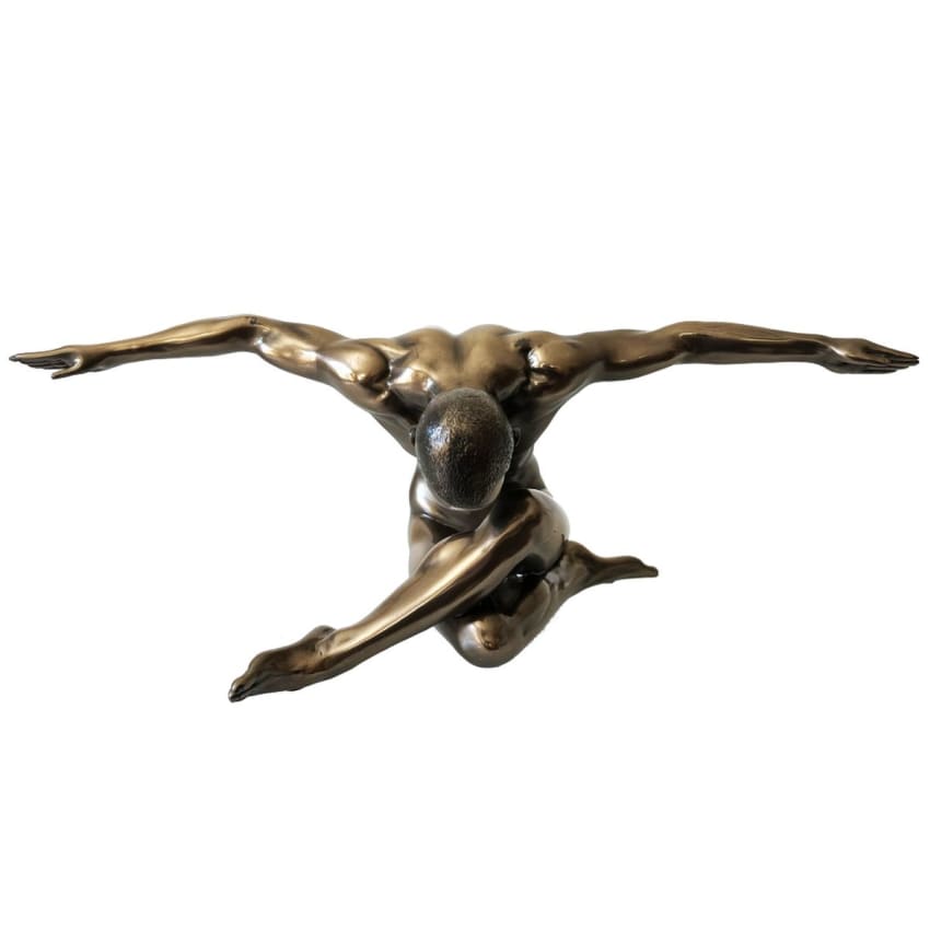 Statuette en résine Homme Couché 35 cm