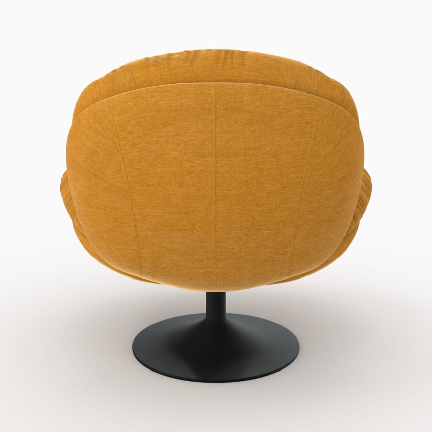 Fauteuil relaxant - Chaise à bascule Jaune foncé Tissu
