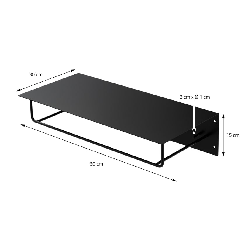 Appendiabiti Da Parete Musicale Rossini 5 Pomelli Nero 76x38 Cm - 4