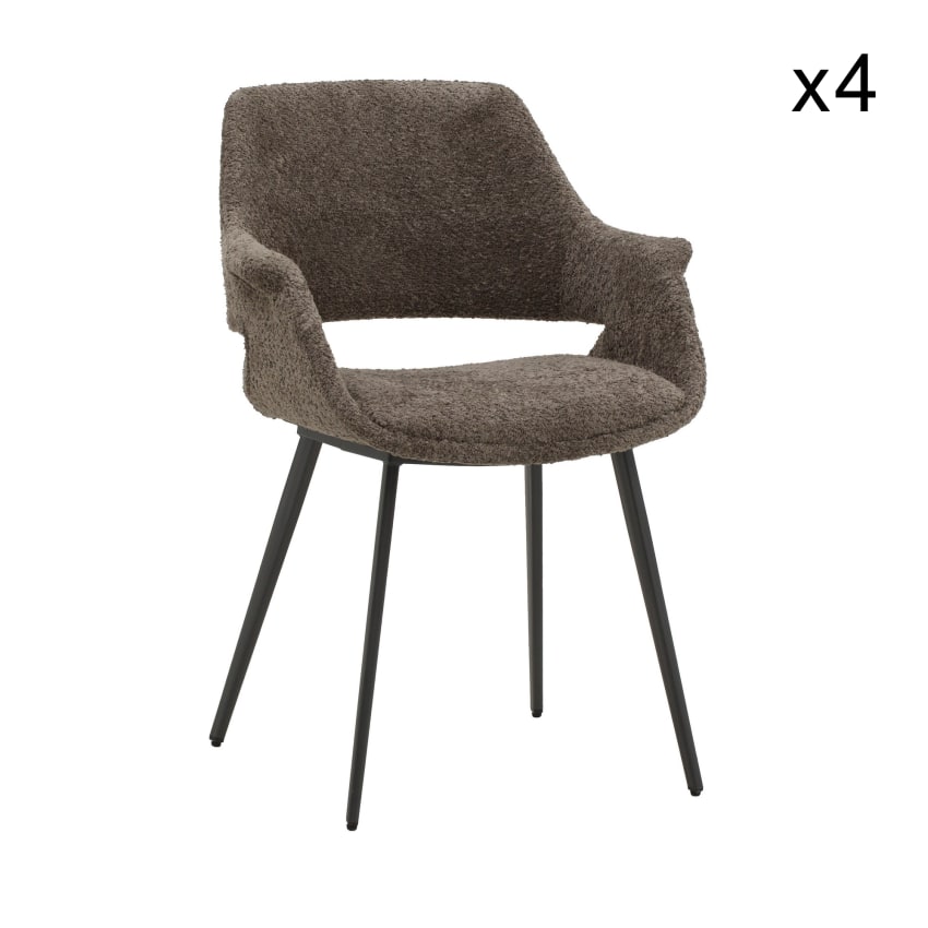 Set di 6 sedie da pranzo Flieks con braccioli, sedie da cucina con