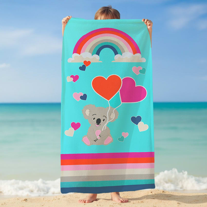 Carbotex Serviette De Bain Chien Dans Seau Hello Summer 70x140 Cm