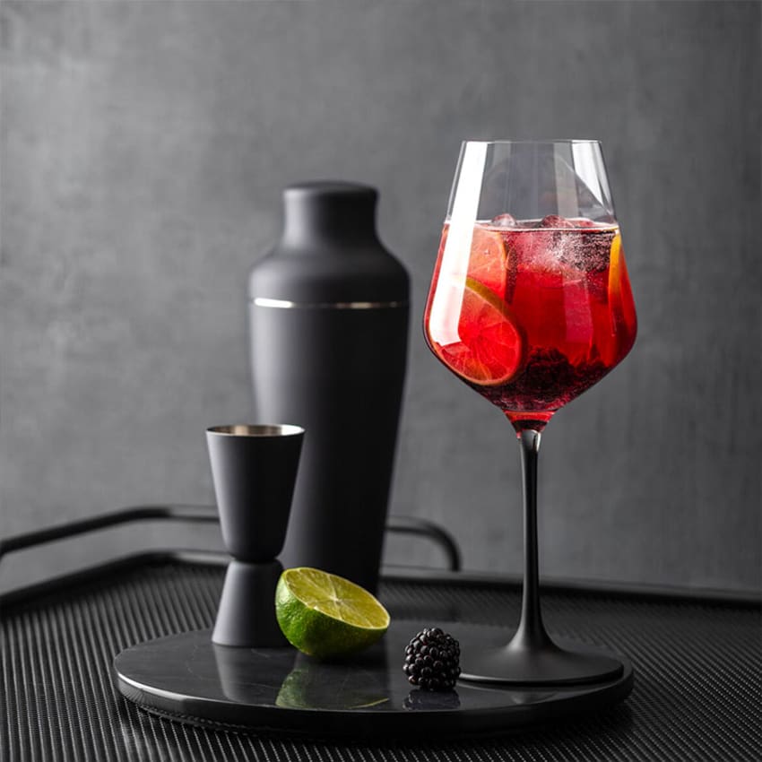LUNA & MANTHA Set di 6 bicchieri da vino rosso bianco in cristallo da 510 g, per uso quotidiano, hosting, bar a casa, feste serali, compleanni, doccia, regalo di inaugurazione della casa