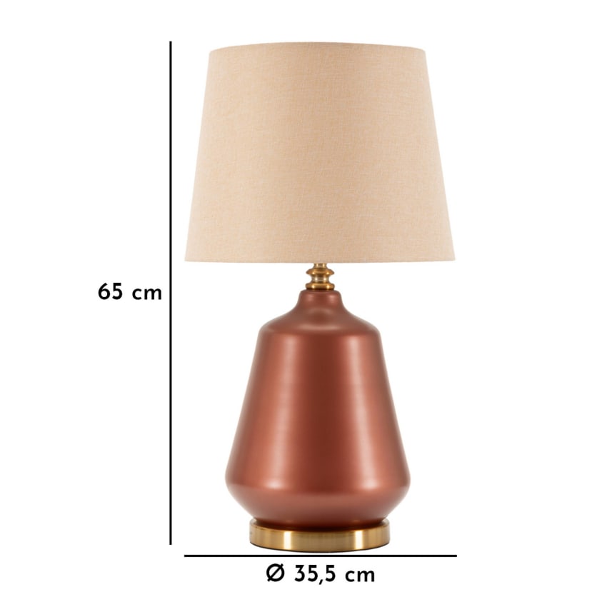 Lampe de table en verre marron, ø 35,5x65 cm Rosenthal | Maisons du Monde