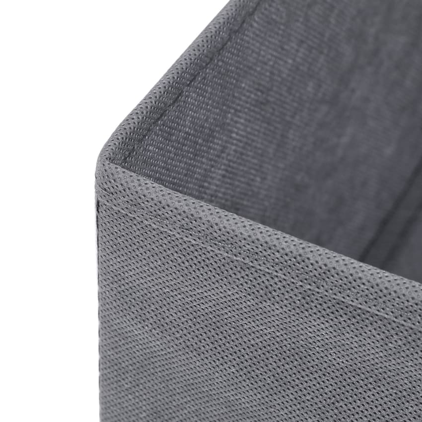 Scatole Organizzatrici In Tessuto Pieghevoli - 3 Pezzi, Grigio, 47x28x21 Cm