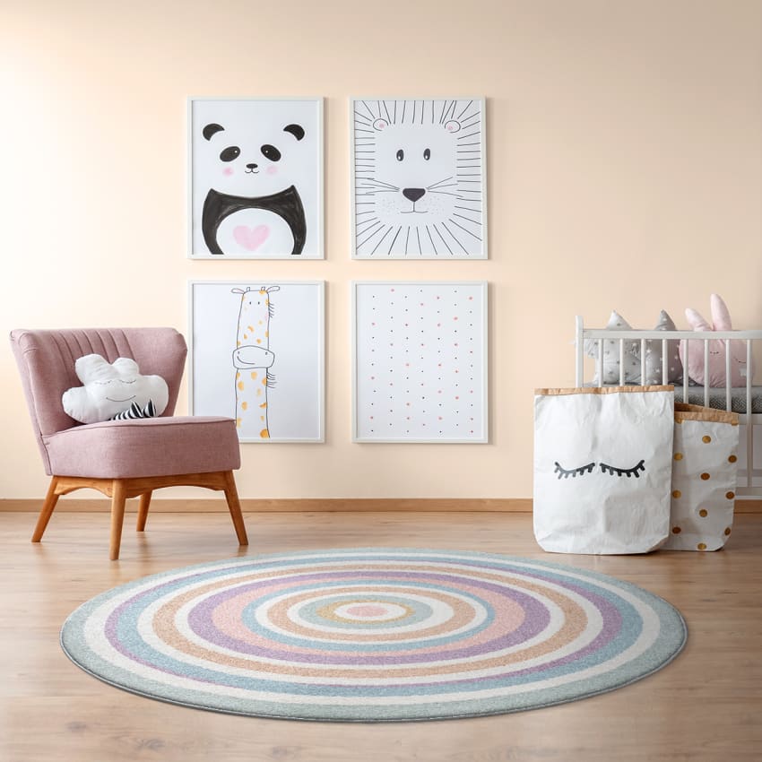 Tappeto in vinile bambini Cerchi colorati - TenStickers