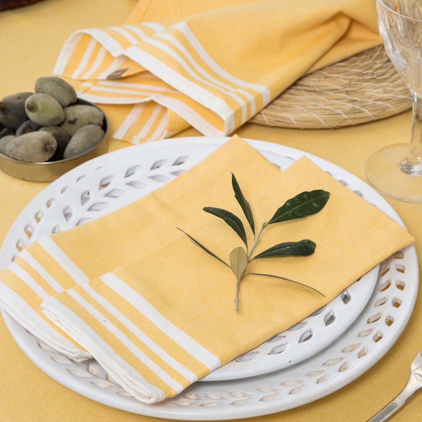 Set di 4 tovaglioli cotone carboncino 45x45 cm Noida | Maisons du Monde